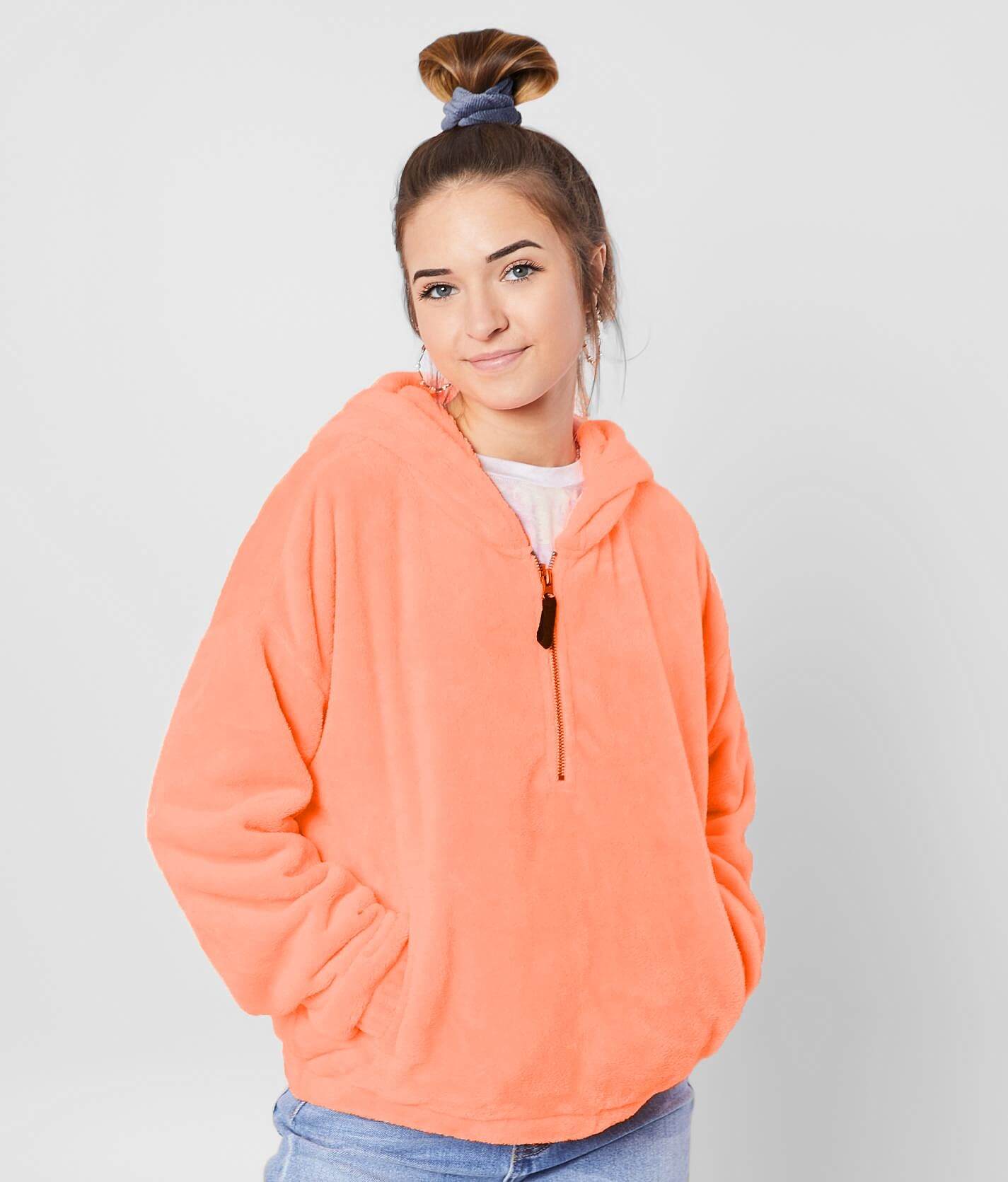 neon coral sweatshirt