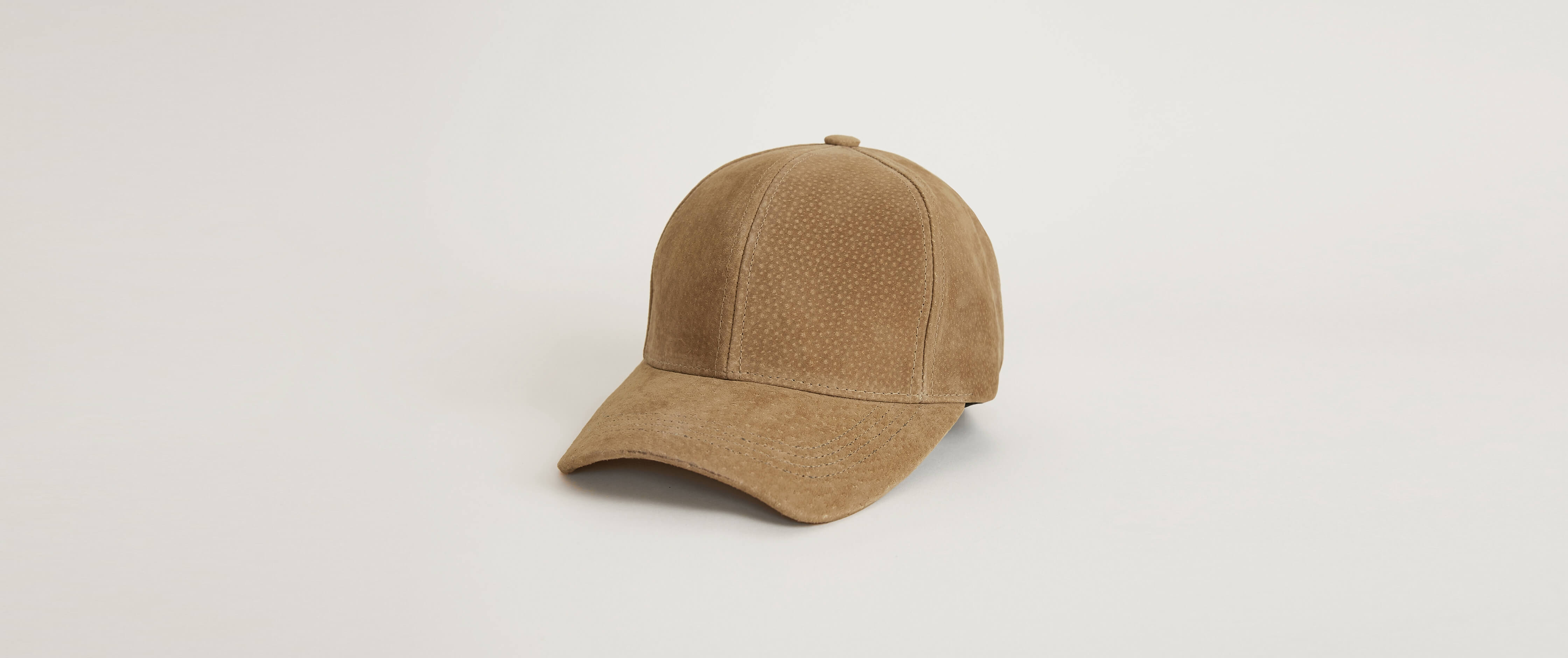 Olive & Pique Suede Baseball Hat - Clothing in Khaki | Buckle display picture 1