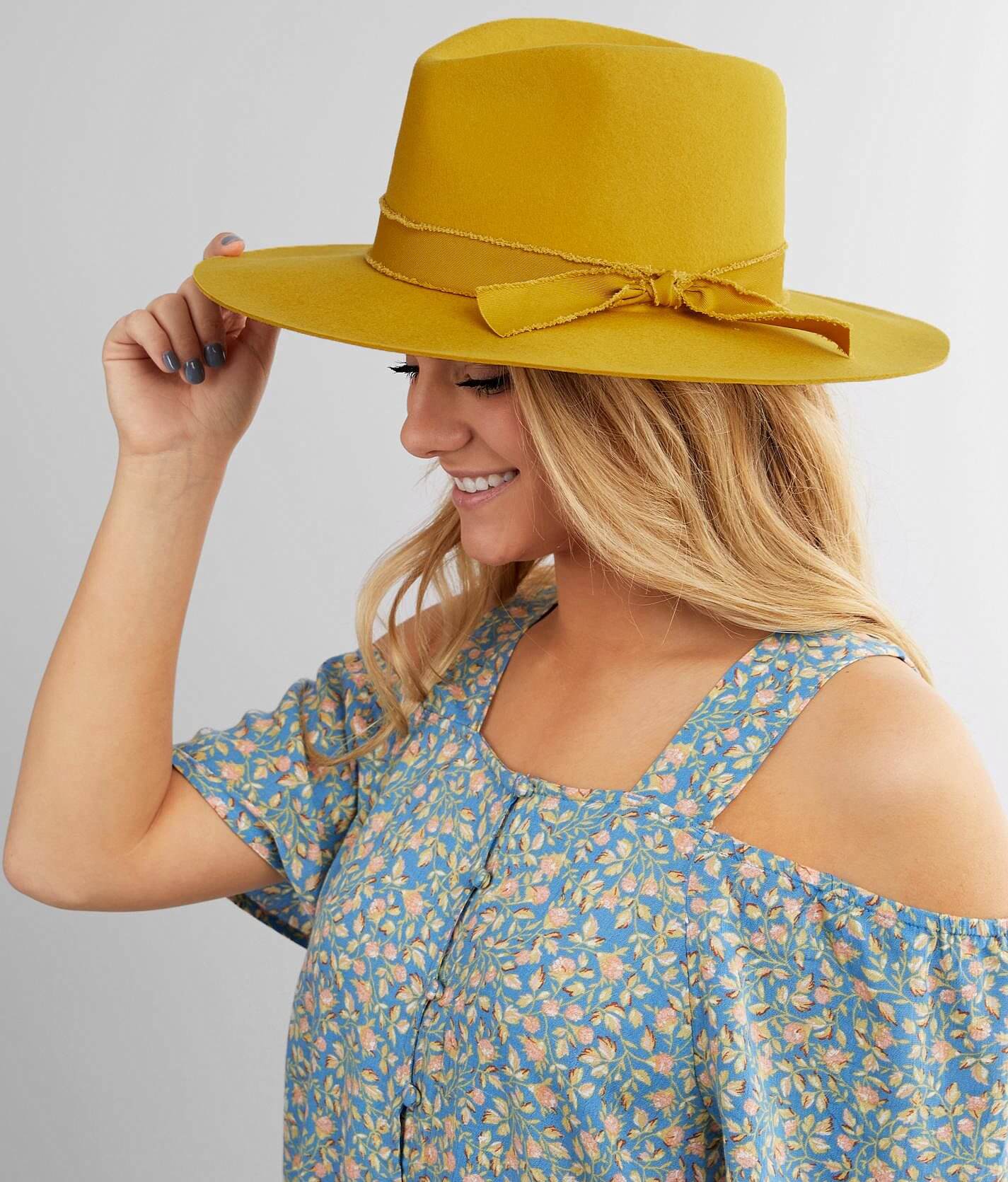 Mustard Olive & Pique Kaia Panama Hat 101824.  main image 3