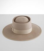 Olive & Pique Vida Hat Olive & Pique - Western Cowboy Hat, 100% Wool Felt, Feather  main image 4