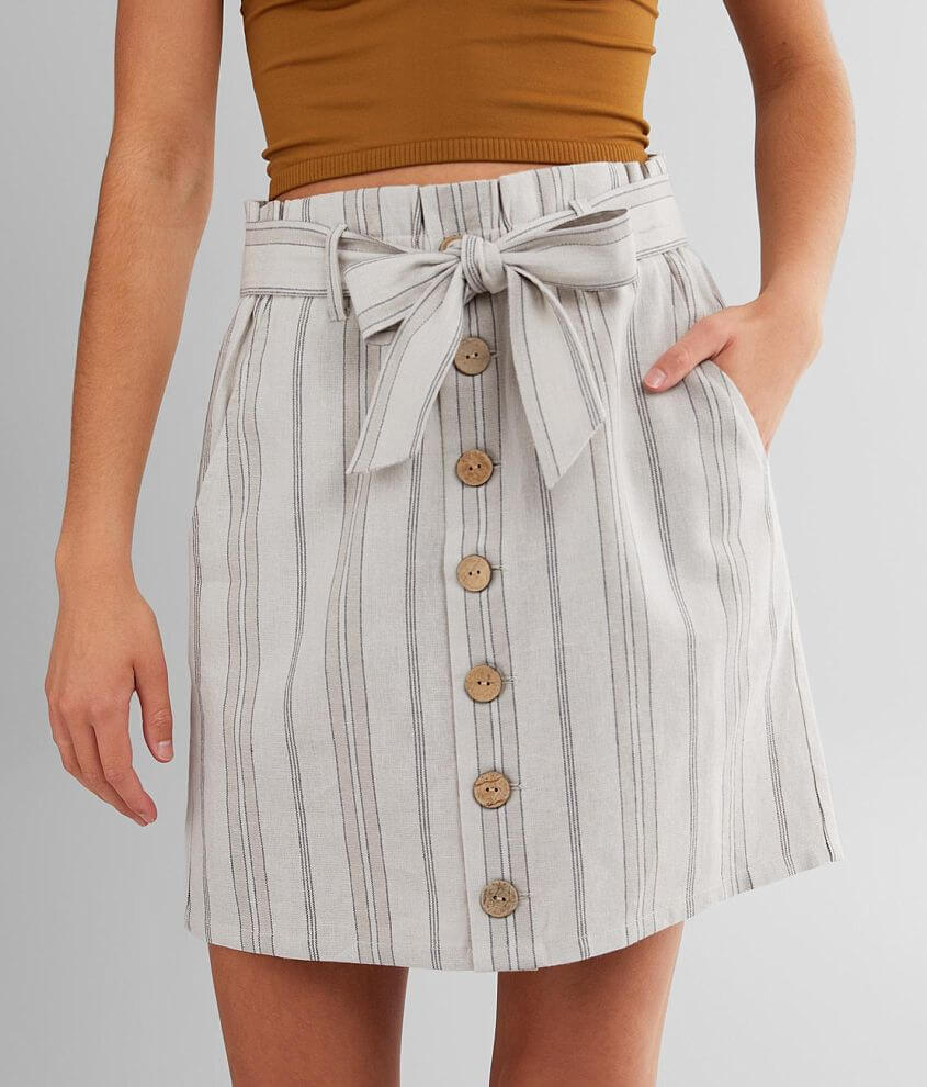 Daytrip Striped Paperbag Skirt - Women's Skirts in Khaki | Buckle