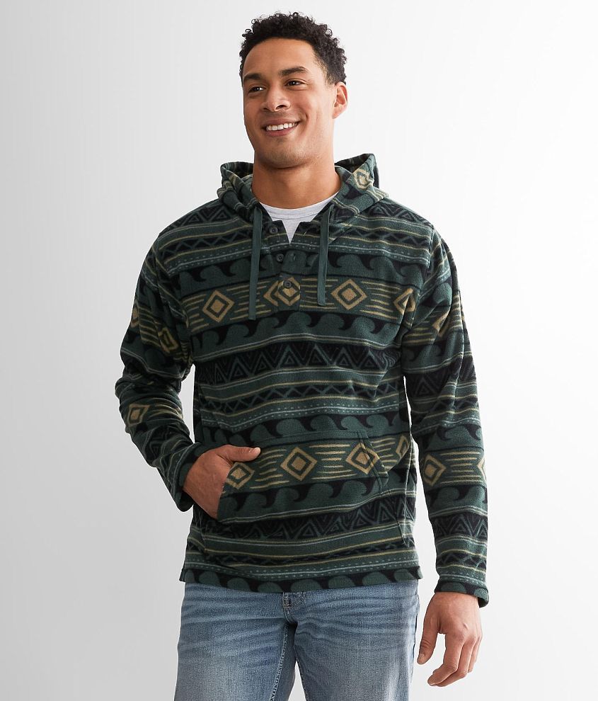 O'Neill Newman Superfleece Henley Hoodie - Men's Sweatshirts in Dark ...