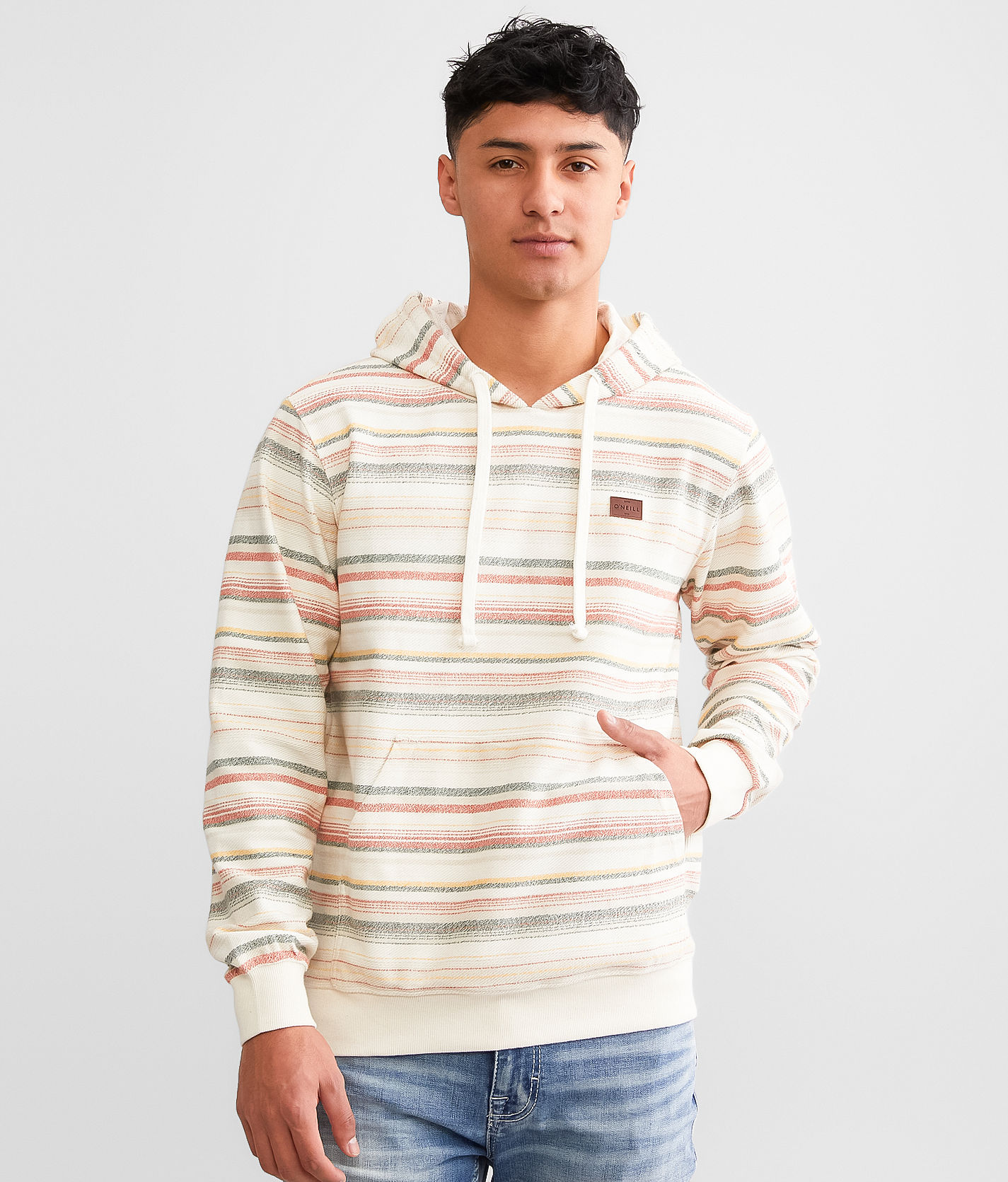 O'Neill Bavaro Striped Hoodie - Men's Sweatshirts in Cream 3 | Buckle