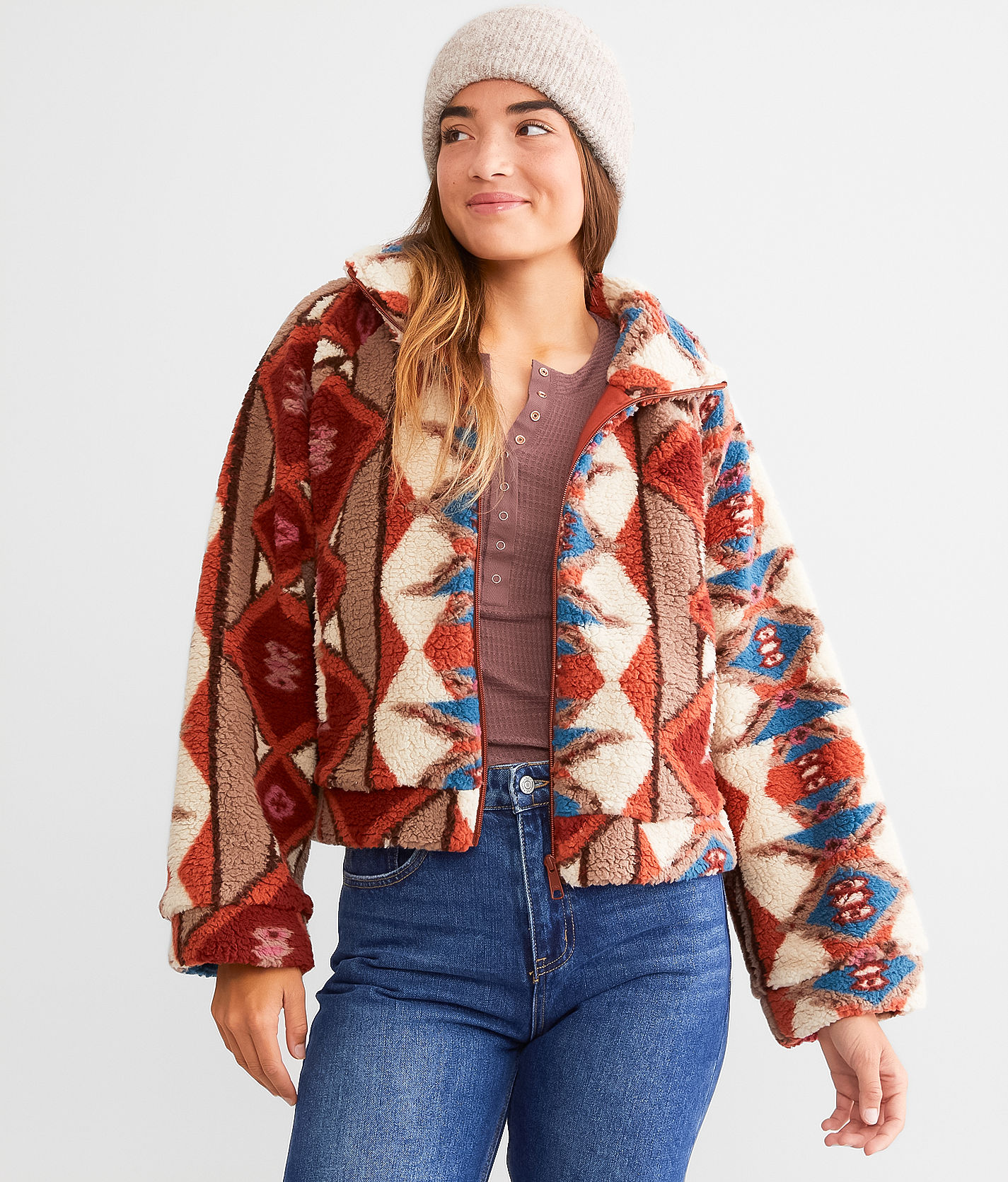 ジャケット・アウター ella selectshop shaggy jacquard blouson ella selectshop shaggy jacquard blouson 【公式通販】