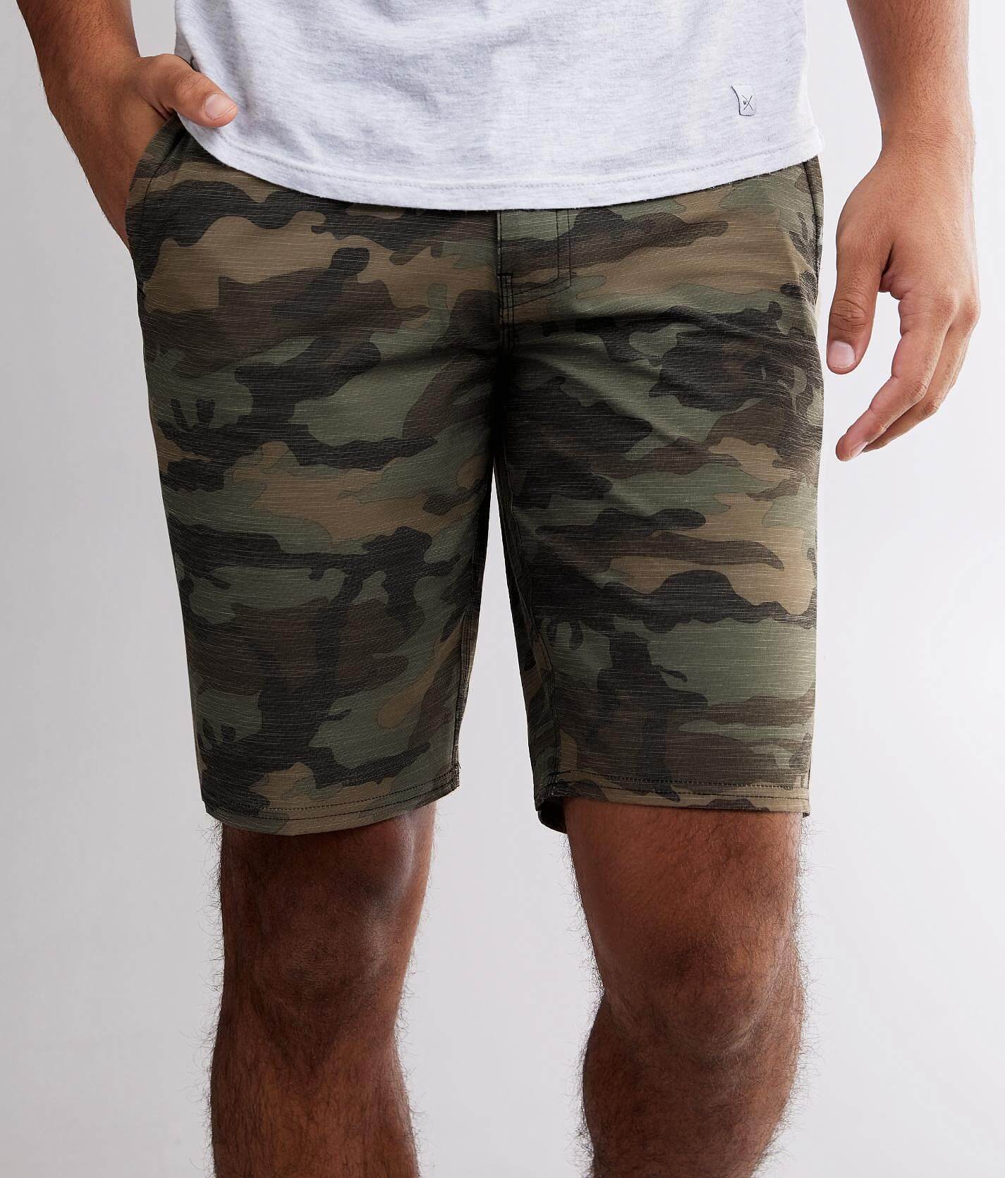 camo stretch shorts