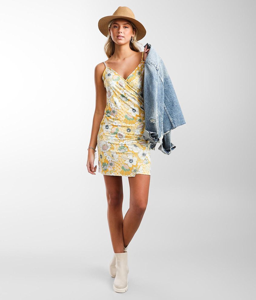 Kiki Floral Surplice Mini Dress