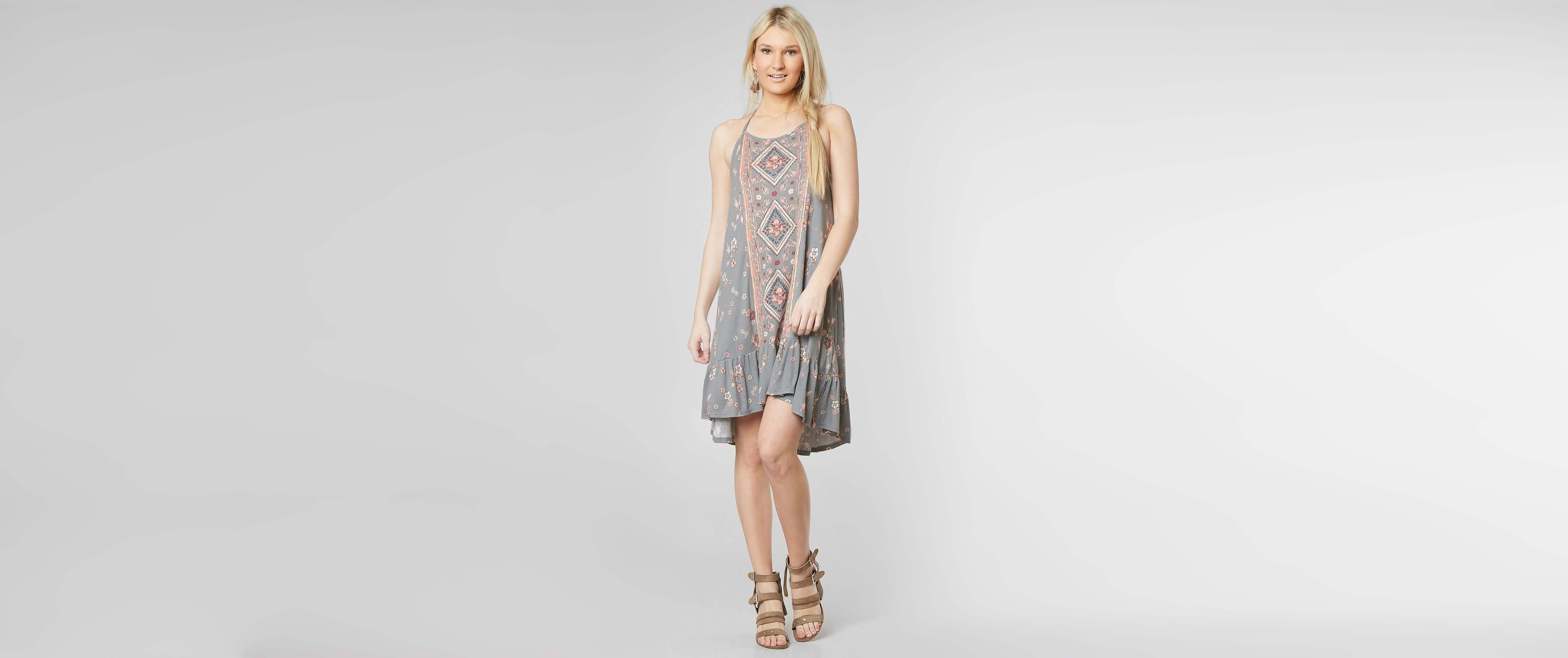 open knit halter dress Tulip Cream Crochet Mini Dress