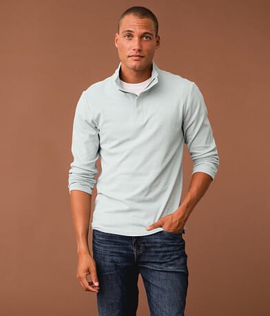 Outpost Makers Striped Quarter Zip Pullover front view