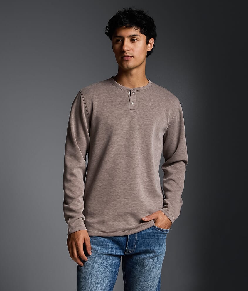 Marled Snap Henley
