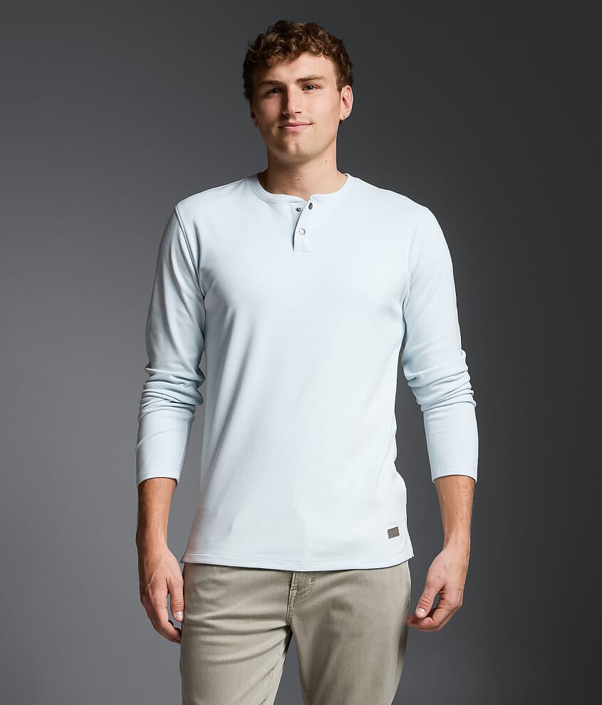 Outpost Makers Striped Snap Henley - Men's T-Shirts in Country Air
