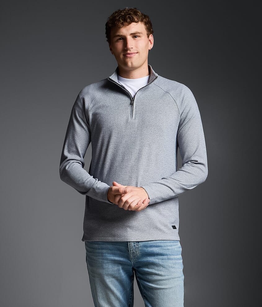 Striped Quarter Zip Pullover