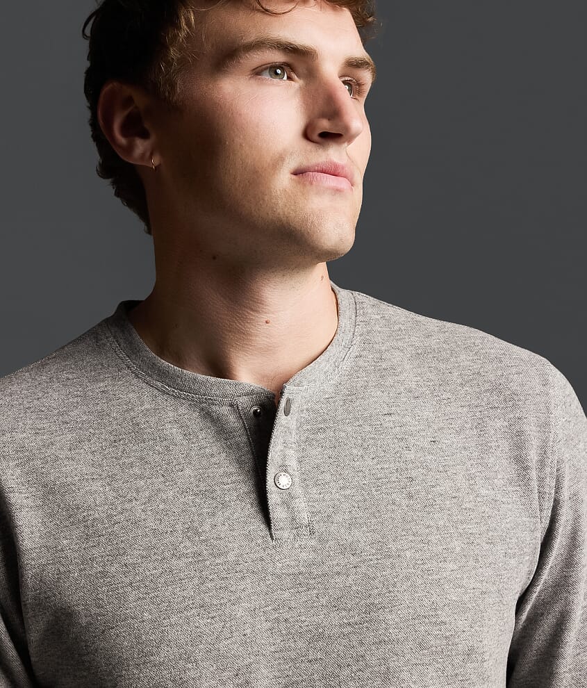 Marled Snap Henley