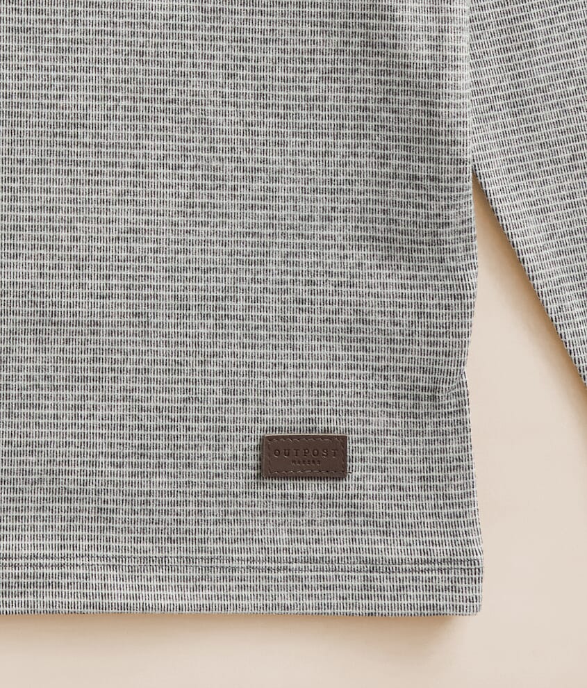 Boys - Outpost Makers Striped Quarter Snap Hoodie