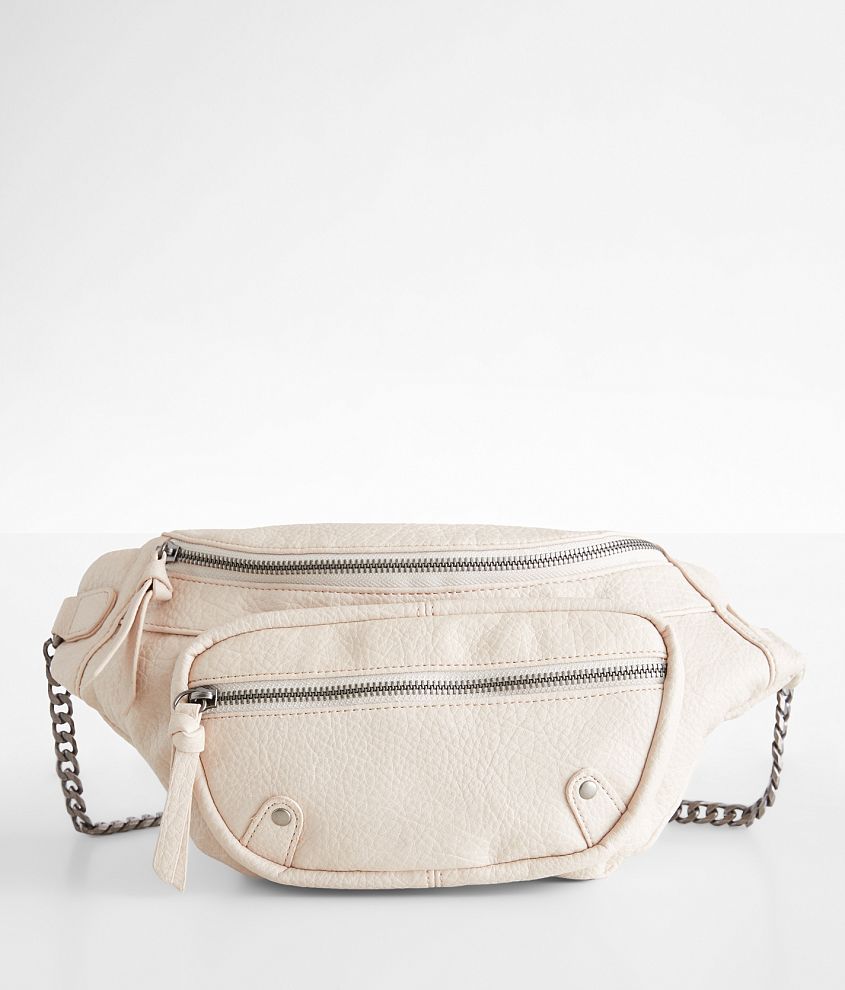 DSI America Distressed Faux Leather Sling Bag front view