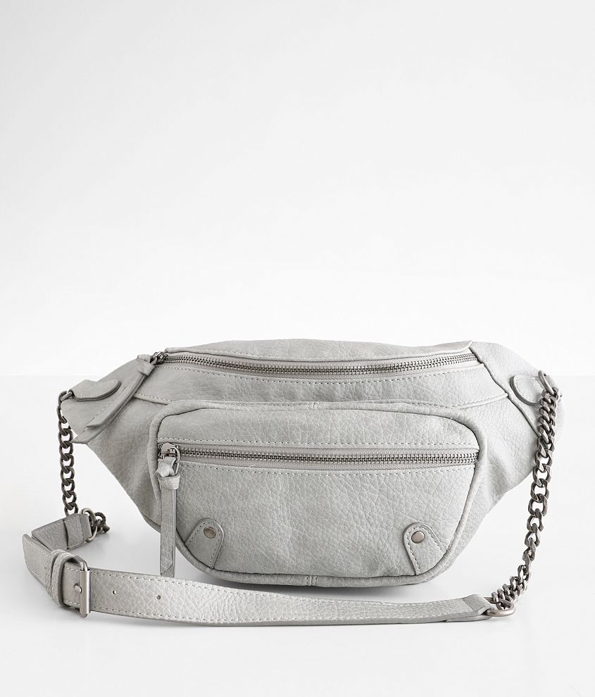 Distressed Faux Leather Sling Bag front view