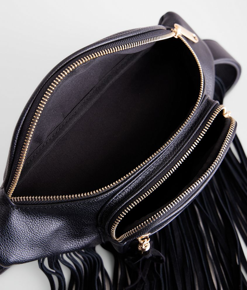 Faux Leather Fringe Fanny Pack