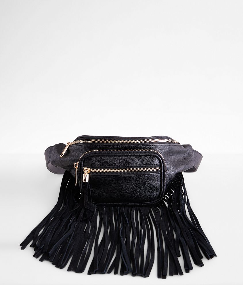 Black fringe 2025 fanny pack