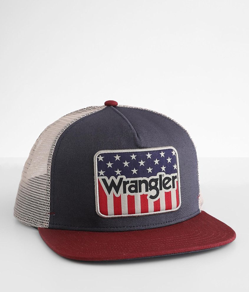 Wrangler® Flag Trucker Hat - Women's Hats in Navy Khaki | Buckle