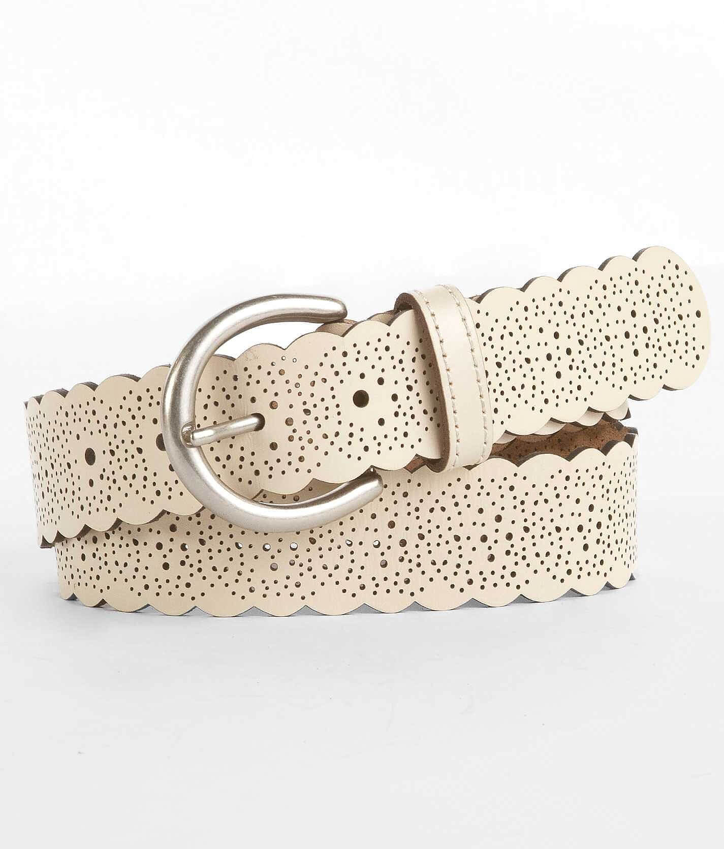 Fossil Scalloped Belt - Women's Belts in Bone | Buckle