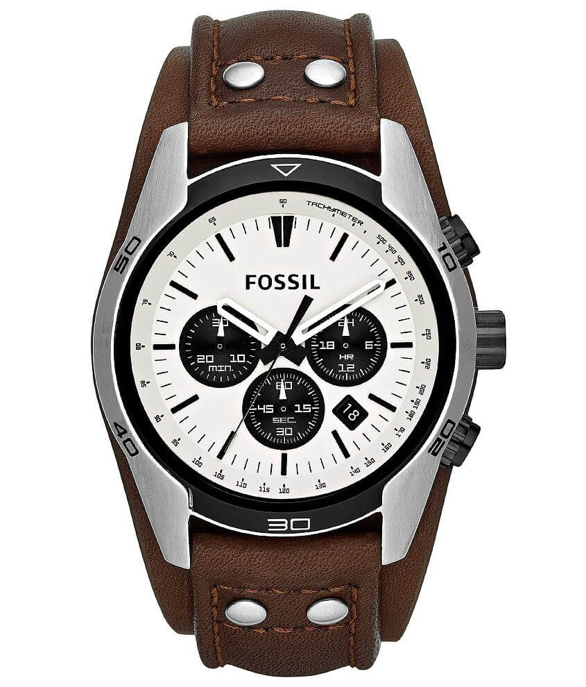 Fossil Coachman Chronograph Watch - Men's Watches in Brown | Buckle