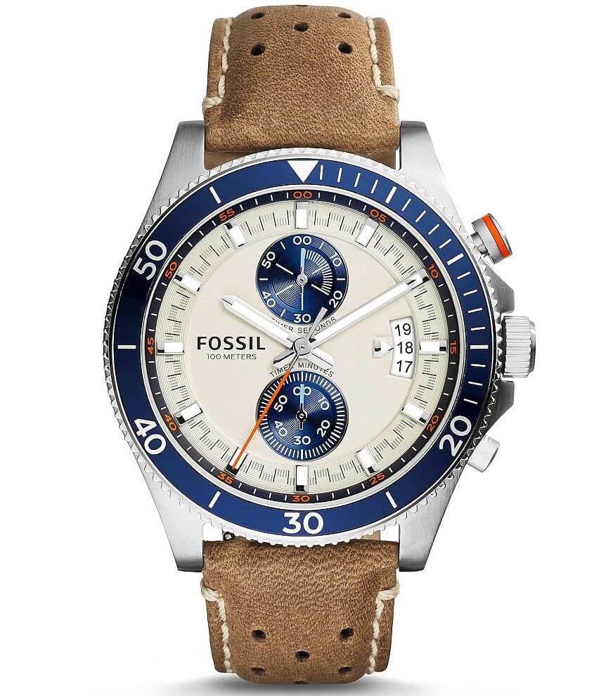 Fossil Wakefield Watch Men's Watches in Tan Buckle