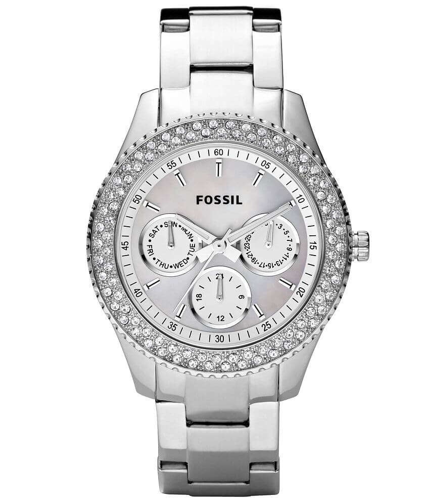 Fossil Stella Crystal Watch - Women's Watches in Silver | Buckle