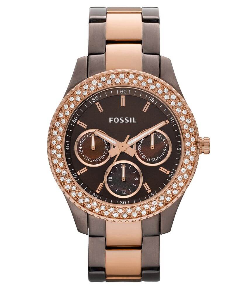 Fossil Stella Watch Women s Watches in Brown IP Buckle