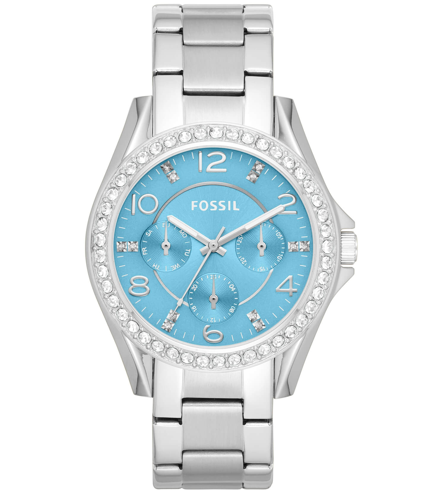 fossil watch women silver