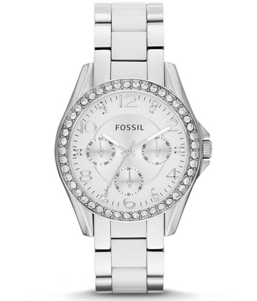 Fossil Riley Watch - Women's Watches in Silver White | Buckle