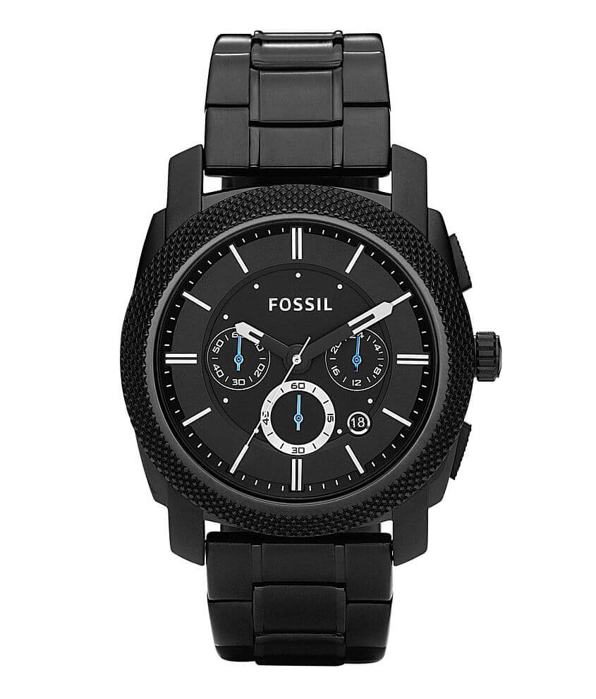 Fossil Machine Black Chronograph Watch - Men's Watches In Black 