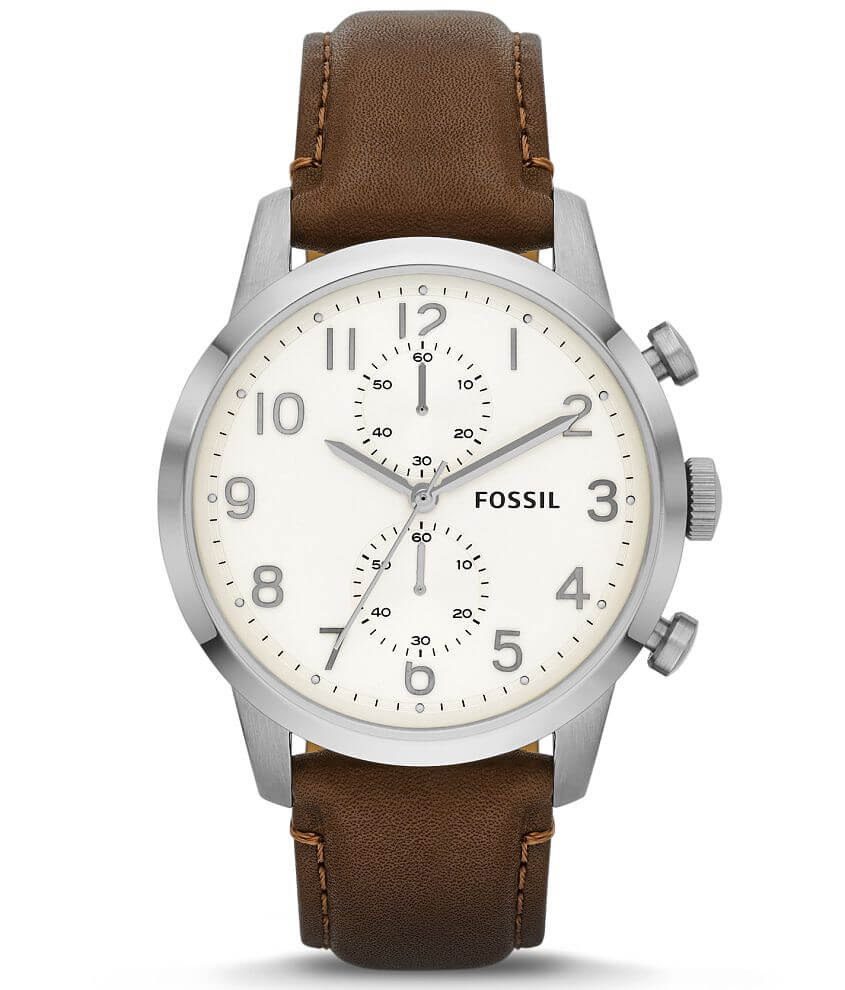 Fossil Townsman Chronograph Watch - Men's Watches in Brown | Buckle