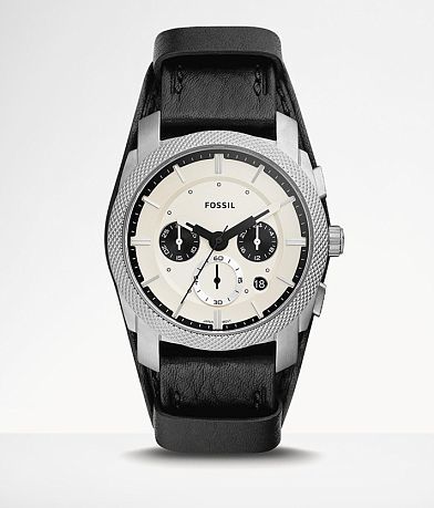 Fossil Machine Leather Watch front view