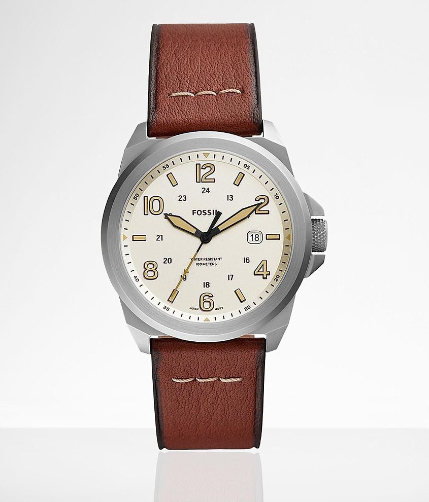 Fossil FB-01 Leather Watch front view