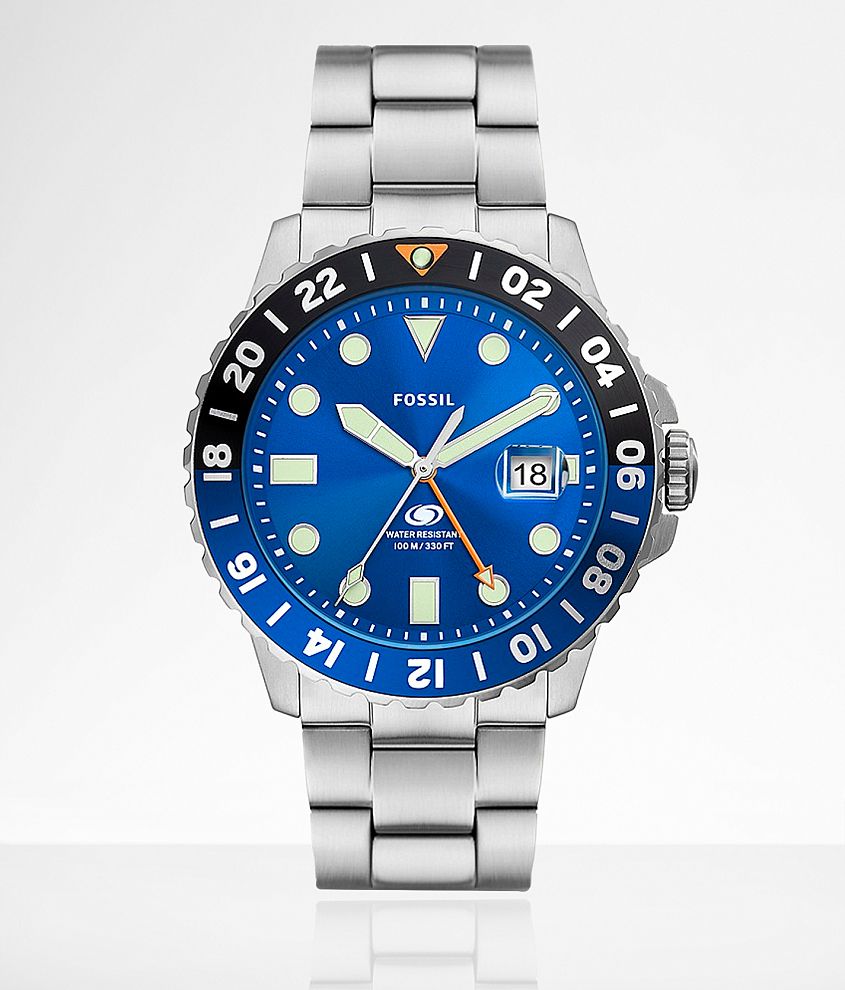 Fossil Blue GMT Watch front view