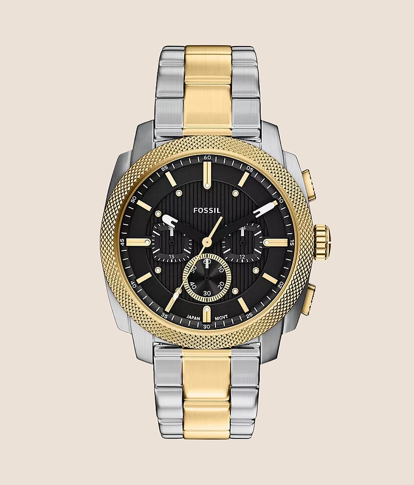 FOSSIL ゴールド ブラックダイヤル 時計 2本セット Fossil Machine Watch - Men's Watches in Silver Gold | Buckle