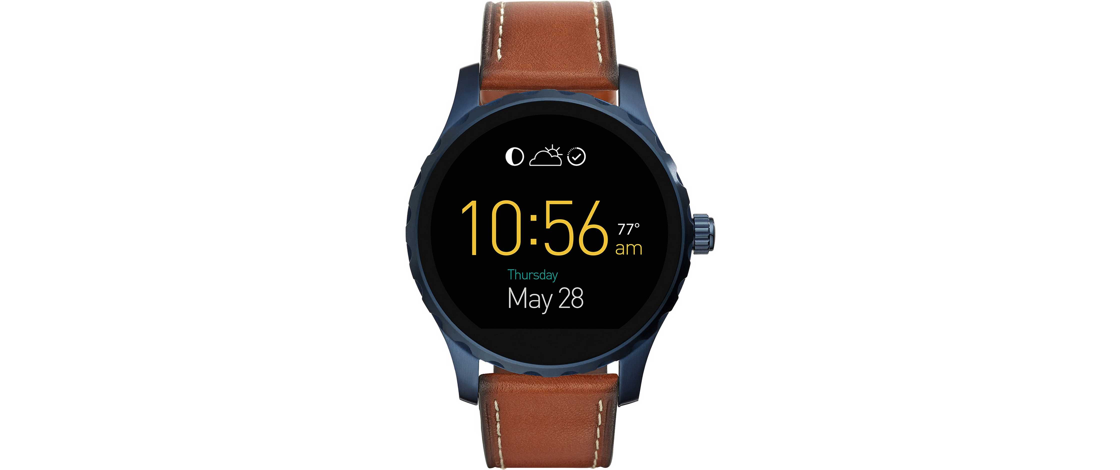 Fossil Q Marshal Touchscreen Smartwatch Clothing in Brown Buckle