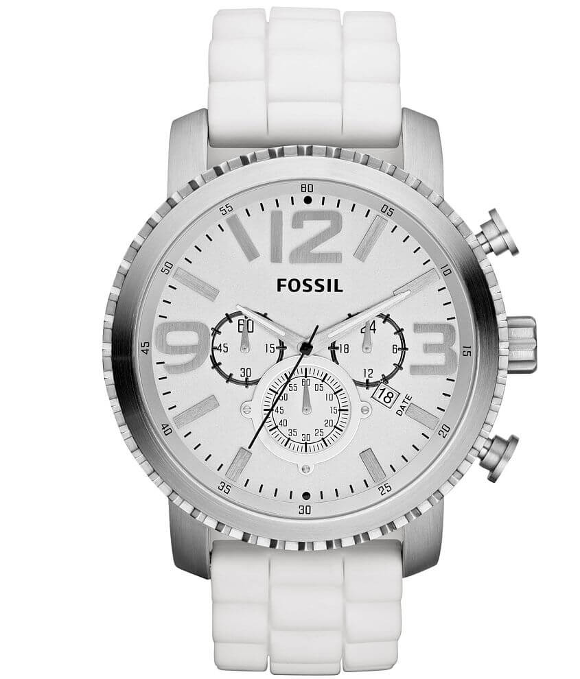 White fossil 2025 watch men's