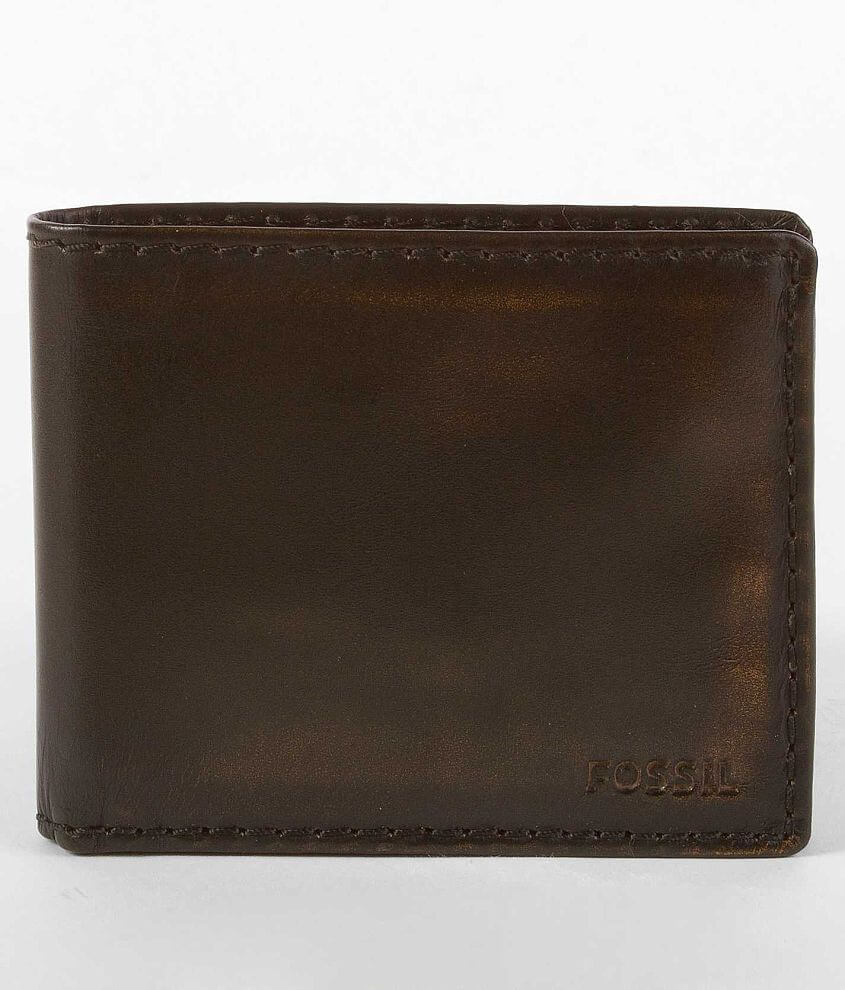 Fossil Carson Wallet Mens Bags In Black Buckle