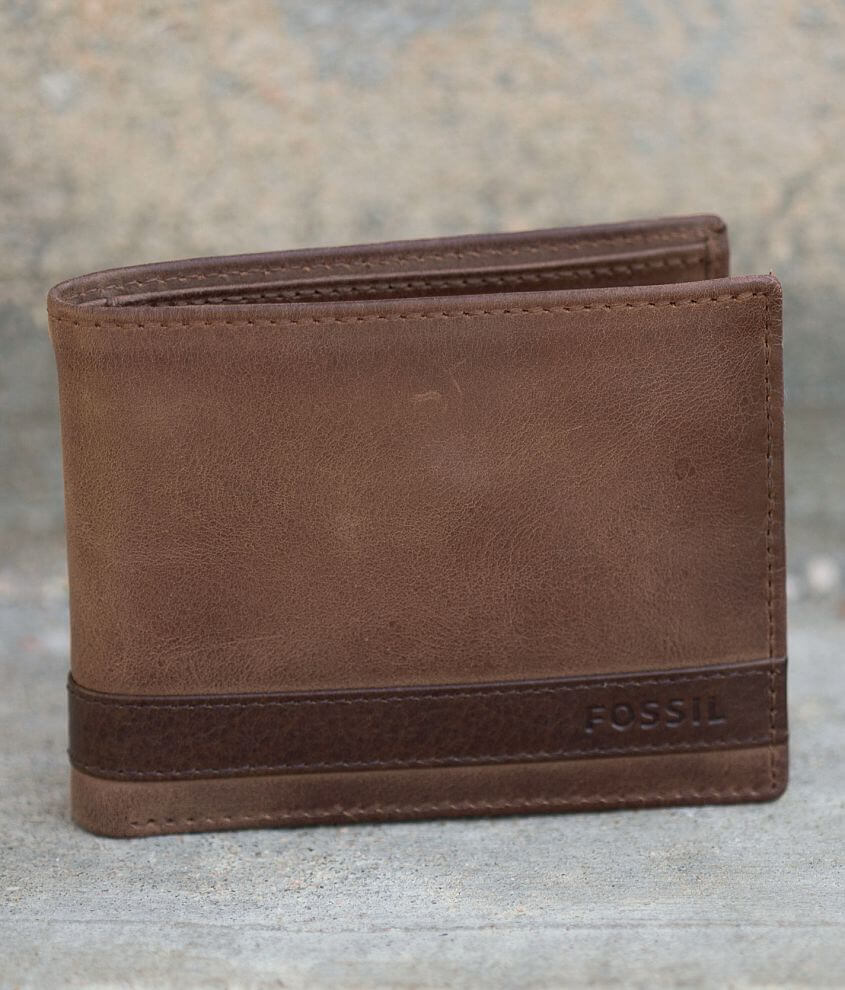 Fossil Quinn Leather Wallet - Men's Bags in Brown | Buckle