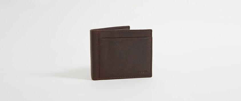 Fossil Neel Leather Wallet - Men's Bags in Black | Buckle