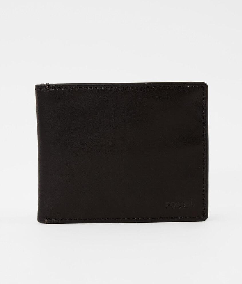Fossil Camp Leather Wallet front view