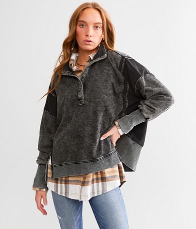 BKE Double Drawcord Hooded Sweatshirt - Women's Sweatshirts in Laurel Oak