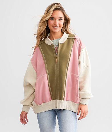 BKE Color Block Pieced Cardigan FULL_RIGHT_SIDE