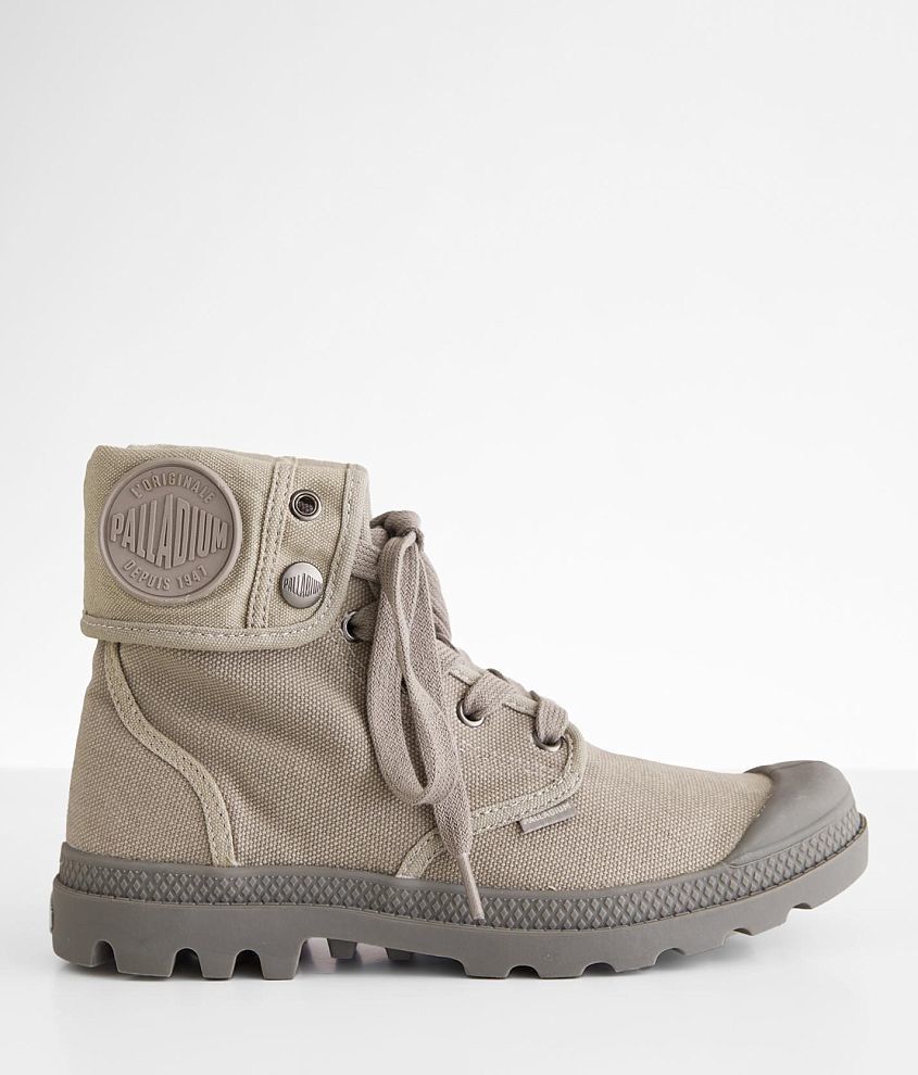 Palladium Baggy Boot Women s Shoes in Titanium High Rise Buckle