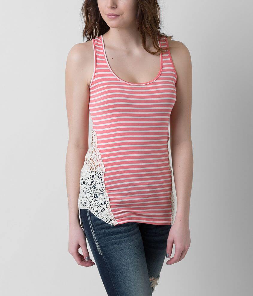 paper &#43; tee Striped Tank Top front view