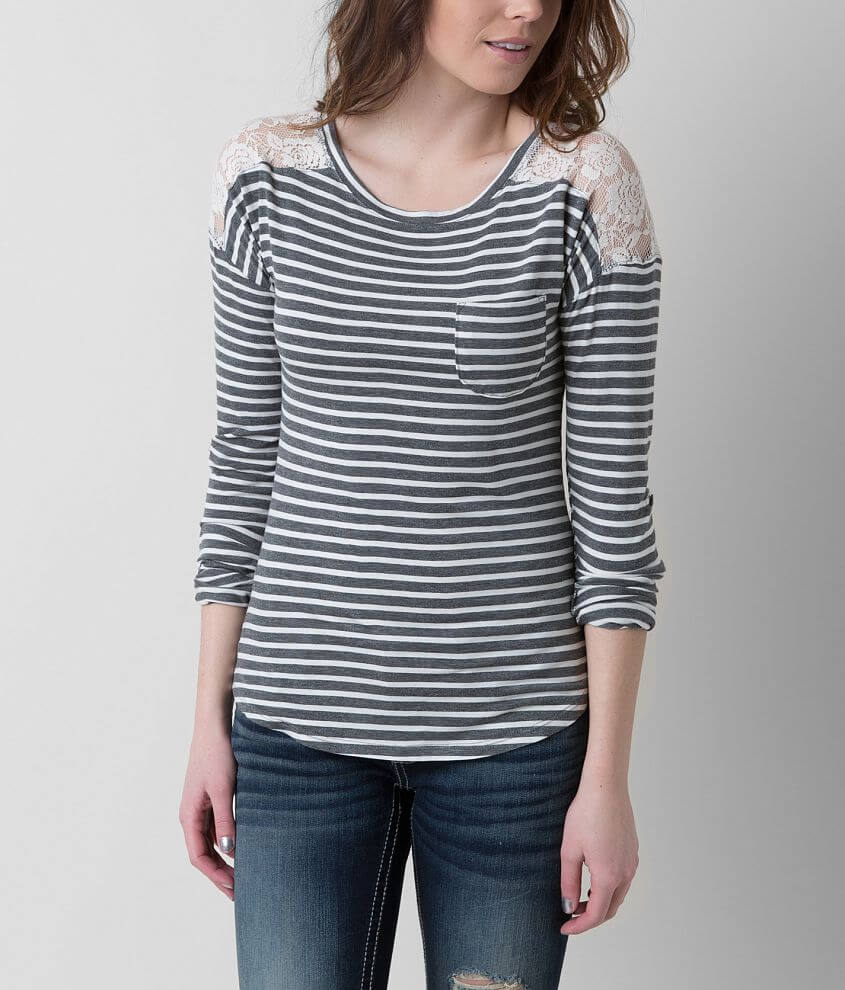 Paper &#43; Tee Striped Top front view