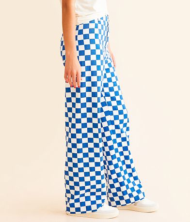 DH Apparel High Rise Wide Leg Checkerboard Pant FULL_RIGHT_SIDE