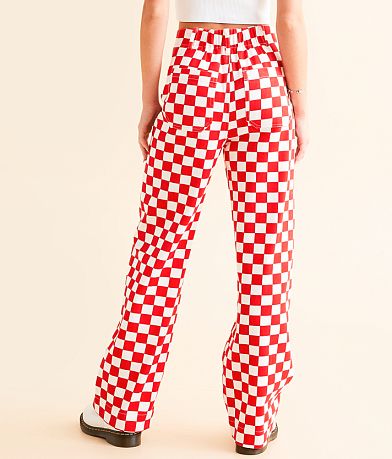 DH Apparel High Rise Wide Leg Checkerboard Pant BACK
