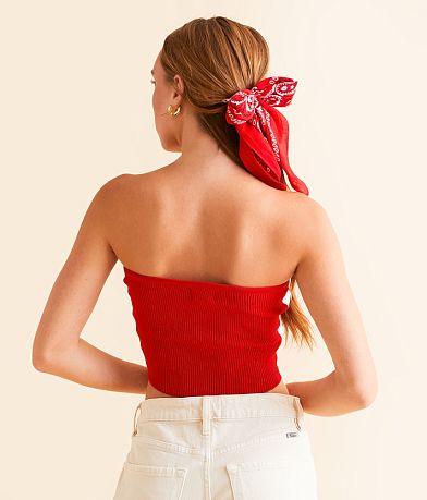 DH Apparel Varsity Striped Tube Top BACK