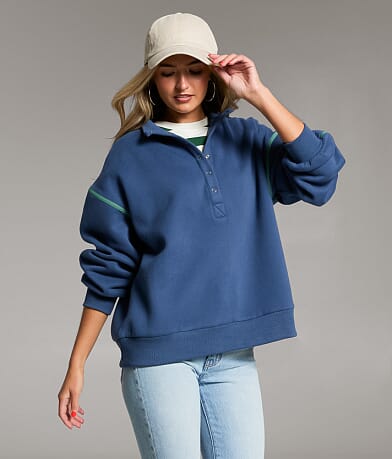 BKE Prep Edit - Mock Neck Half Snap Pullover front view